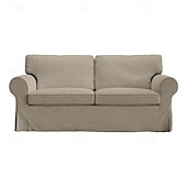 cheap Sofa Cover-2 Seat Sofa Cover or  2 Seat Sofa Bed Cover with Cushion Covers and Backrest Covers For Ektorp Couch Slipcover Washable Furniture Protector  LITB PRIME cover Ektcover