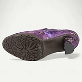 ieftine Botine-pantofi cu toc din piele intoarsa pentru dama – pantofi eleganti in stil vintage pentru evenimente si petreceri de seara