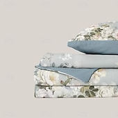 cheap Duvet Cover Sets-100% Cotton Vintage Floral Series Duvet Cover 3-Piece Set Short Fluff for Summer Soft Skin Friendly Comfy Lightweight