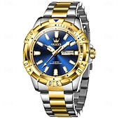 levne Quartz hodinky-OLEVS Muži Křemenný Módní Obchodní Wristwatch Svítící Kalendář Datum týden VODĚODOLNÝ Ocel Hodinky