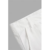 economico Vacanza-Per uomo Pantaloni di lino Pantaloni Pantaloni estivi Pantaloni da spiaggia Tasca frontale Gamba dritta Liscio Comfort Traspirante Informale Giornaliero Per eventi Di tendenza Originale Bianco Blu