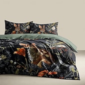 cheap Duvet Cover Sets-Retro Rainforest Rabbit Duvet Cover Set 2-piece Set 3-piece Set Lightweight Soft Short Plush Set Thick Feather Square Bed