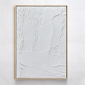 abordables Peintures Abstraites-peint à la main 3d texturé blanc peinture abstraite sur toile 3d texturé art mural boho moderne toile art salon décor pattle couteau peinture à l&#039;huile décor à la maison hôtel pièce d&#039;art