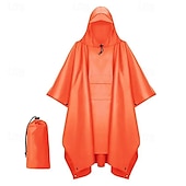 cheap Outdoor Jackets-Unisex Hiking Raincoat Outdoor 3 In 1 Waterproof Lightweight Rip-resistant Hiking Outfits Hiking Clothes Spring Autumn / Fall Hoodie Raincoat Rain Poncho PU Leather Solid Color Black Yellow Pink