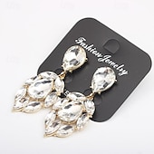 abordables Boucles d&#039;oreilles-Femme Zircon Boucles d&#039;oreille Clou Boucle d&#039;Oreille Pendantes Boucle d&#039;Oreille Créoles Longue Goutte Elégant mode Luxe Romantique Doux Des boucles d&#039;oreilles Bijoux Blanche / Vert Pour Mariage
