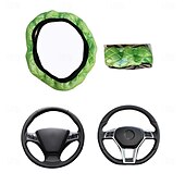 cheap Steering Wheel Covers-FYAUTOPER Car steering wheel cover new flash gold quilted three-dimensional without inner ring tightness 1 PCS