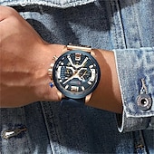billiga Kvartsklockor-CURREN Herr Kvartsklockor Mode Affär Armbandsur Kalender VATTENTÄT Dekorativ Läder Klocka
