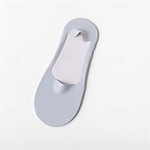 abordables calcetines caseros-Calcetines náuticos de seda helada para hombre, calcetines finos antideslizantes para primavera y verano para mujer, calcetines de fondo de algodón con tacones altos, calcetines invisibles de boca