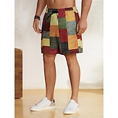 cheap Men&#039;s 3D Sweat Shorts-Men&#039;s Graphic Color Block Patchwork Shorts Summer Shorts Casual Shorts Mid Waist Fashion Streetwear Designer Casual Daily Holiday Pocket Drawstring Elastic Waist Designer Clothing Apparel