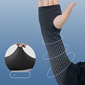 ieftine Αξεσουάρ Τρεξίματος-1 pereche Cizme pentru ciclism Mâneci Armwarmers Mâneci pentru răcire cu protecție solară UV Culoare solidă Respirabilitate Elastic Bicicletă Negru Alb Mov Mătase de Gheață pentru Pentru femei Adulți