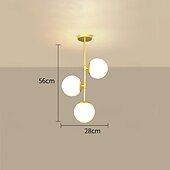 cheap Pendant Lights-LED Pendant Light Multi Lights Stair Spiral Luxury Home 3-Light 28 cm Glass  Modern Nordic Style Cafes Office 110-240V