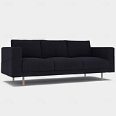 baratos Cobertura de Sofa-Capa de Sofá de 3 Lugares 100% Algodão Sólida Almofadada