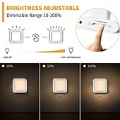 billiga plug-in nattlampa-2 st plug-in nattljus skymningssensor dimbar varmvit trådlös skåplampa eu us uk för barn sovrum auto skymning till gryning sensor led nattlampa