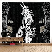 halpa vintage kuvakudokset-salaperäinen egyptiläinen anubis riippuva kuvakudos seinä taide suuri kuvakudos seinämaalaus sisustus valokuva tausta peitto verho koti makuuhuone olohuone sisustus