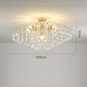 levne Lustry-led lustr 42/50/60/80/100 cm 6/10/12/14/16 hlavová žárovka není součástí galvanizovaného provedení křišťálový kov moderní moderní styl ložnice jídelna mini přívěsek 110-240v