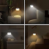 abordables veilleuses à capteur-Veilleuse à détecteur de mouvement LED, lampe de lecture nocturne à LED d&#039;intérieur, veilleuse à piles avec capteur de mouvement, pour chambre à coucher, cuisine, escaliers, couloir, bureau