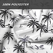 economico Piante tropicali-Per uomo Albero di cocco Palma Piante tropicali Camicia hawaiana Camicia Aloha Maniche corte Camicia Collo ripiegabile Hawaiano Informale Ricorrere Esterno Da mare Strada Blu Grigio S M L