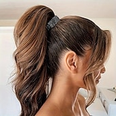 abordables Accessoires de coiffure-3 pièces, pinces à cheveux élégantes en strass brillant de qualité supérieure, boucles fixes pratiques pour queue de cheval à la mode, fournitures de fête décontractées pour femmes et filles,