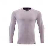 preiswerte Aktive T-Shirts und Tanktops für Herren-Herren Sonnenschutz-T-Shirts Langarmshirt Rundhalsausschnitt Langarm Urlaub Sport &amp; Outdoor Ausgehen Alltagstauglich Schnelltrocknend UPF 50+ Schweißableitend Atmungsaktiv Einfach Schwarz Weiß