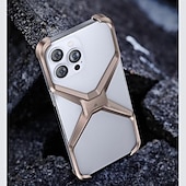 お買い得  iPhone用ケース-電話 ケース 用途 iPhone 15 Pro Max iPhone 14 Pro Max iPhone 13 Pro Max バンパーフレーム マットフロスト 耐衝撃 メタル