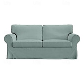 cheap Sofa Cover-2 Seat Sofa Cover or  2 Seat Sofa Bed Cover with Cushion Covers and Backrest Covers For Ektorp Couch Slipcover Washable Furniture Protector  LITB PRIME cover Ektcover