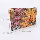cheap Clutches &amp; Evening Bags-Women&#039;s Embroidered Floral Clutch - Handheld Evening Bag with Colorful Bead and Sequin Details