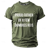 Mens Funny Dad T-Shirt: Proud Father Of A Few Dumbass Kids Graphic Tee 7