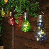 cheap Camping Lights &amp; Lanterns-Portable Solar Light Bulbs Outdoor Waterproof Garden Camping Hanging LED Light Lamp Bulb Globe Hanging Lights for Home Yard Christmas Party Holiday Decorations