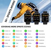 abordables Relojes inteligentes-F300 reloj inteligente para exteriores para hombres, reloj inteligente con llamada bluetooth para android ios ip67, relojes deportivos impermeables para fitness y música