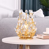 levne noční lampa-led stolní lampa 5w teplá bílá vintage design křišťálová stolní světla dekorativní ložnice kancelář 110-240v