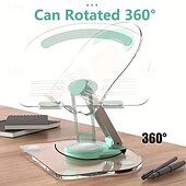 abordables Supports de téléphone-Support de téléphone en acrylique pour tablette, double barre pliable, support de bureau, rotation à 360 degrés, support de dissipation thermique