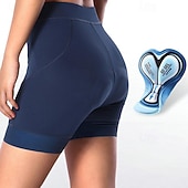 お買い得  ウィメンズパンツ・ショーツ・スカート-Arsuxeo 女性用 純色 バイクショーツ パッド入りサイクリングショーツ バイク ショートパンツ パッド入りショーツ スリムフィット スポーツ 速乾性 高弾性 快適 高通気性 ブラック ダークブルー 衣類 サイクルウェア