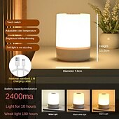 お買い得  装飾ライト-タッチセンサーナイトライト1個、LED調光睡眠ランプ、タッチスイッチ付き360°周囲ソフトライトベッドサイドランプ、夜間の目に優しい雰囲気ランプ