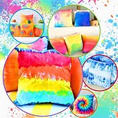 cheap Stress Relievers-3PCS White Tie Dyed Pillowcases Tie Dyed Blank Pillowcases Customized Pillowcases Cotton White Pillowcases
