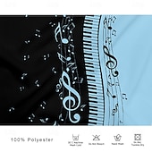 cheap Men&#039;s Music Polo-Music Festival Men&#039;s Music Polo Shirts Golf Shirt Short Sleeve Polo Shirts Collared Shirts Casual Vacation Wear Festival Wear Party Outfits Buttons 3D Print Spring &amp; Summer White Blue