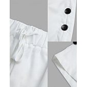 economico Vacanza-Per uomo Pantaloncini Pantaloncini di lino Pantaloncini estivi Pantaloncini da spiaggia A cordoncino Vita elastica Liscio Traspirante Lunghezza del ginocchio Yoga Spiaggia Hawaiano Informale Nero