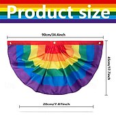 olcso Pride felvonulás dec-2db szivárvány büszkeség sármány zászló szivárvány meleg büszkeség redőzött rajongói zászló transzparens meleg büszkeségnek lgbtq felvonulások ünneplés szabadtéri büszkeség udvari díszek