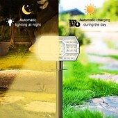 levne Pozemní světla-solární světla venkovní voděodolná ip68 56led solární krajinné trávníkové reflektory pro zahradní terasu osvětlení dvorku, dva způsoby vložení do země a zavěšení na stěnu 1ks