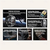billige Smartarmbånd-696 C28 Smartklokke 2.02 tommers Smart armbånd Smartwatch blåtann Skritteller Samtalepåminnelse Søvnmonitor Kompatibel med Android iOS Herre Håndfri bruk Meldingspåminnelse IP 67 42mm urkasse