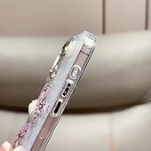 levne Pouzdra pro iPhone-telefon Carcasă Pro iPhone 16 iPhone 15 Pro Max Plus iPhone 14 13 12 Pro Max Plus Zadní kryt Průsvitný Bling Glitter Lesklé Nárazuvzdorné Motýl PC