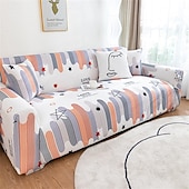 abordables Funda de sofá-Funda de sofá de verano de seda helada, cobertura completa para sala de estar, funda de asiento de sofá, funda de protección de cojín para muebles elástica súper suave para sala de estar