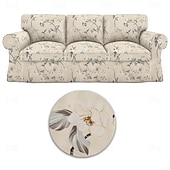 baratos Cobertura de Sofa-Capa de Sofá 100% Algodão Floral Almofadada
