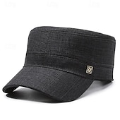 levne Pánské klobouky-Pánské Unisex PLacatá čepice Kšiltovka Vojenská čepice Kadetský klobouk Černá Námořnická modř Polyester Vinobraní Módní Na běžné nošení ulice Denní Bez vzoru Nastavitelná Prodyšné