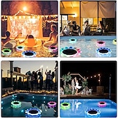 preiswerte Unterwasserlampen-RGB-Schwimmlicht, Solar-LED-Poollicht, wasserdichtes Gartenlicht für den Außenbereich, für Schwimmbad, Teich, Ferienpark, Landschaftsdekoration, 1/2 Stück