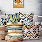 cheap Boho Style-Bohemian Decorative Toss Pillows Cover 4PC Soft Square Cushion Case Pillowcase for Bedroom Livingroom Sofa Couch Chair