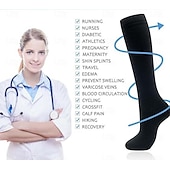 abordables Soins Personnels &amp; Santé-3 paires Chaussettes de Compression Nylon Anti-Friction