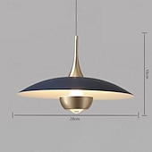 cheap Island Lights-LED Pendant Light Flying Saucer Decorative Light 1-Light 28cm Modern Nordic Style Bedroom Dining Room 110-240V