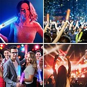 رخيصةأون ألعاب الخارج-عصا دعم مروحة الحفلة الموسيقية، عصا مكالمات فلاش LED للشركة، عصا جو مسائية للمؤتمر السنوي للشركة