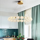 voordelige Eilandlichten-60 cm Single Design Pendant Light Metal Acrylic Electroplated Modern Nordic Style 110-120V 220-240V