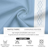  Herren Geometrisch Waffel-Poloshirts Golfshirt Kurzarm Polo-Shirts Hemden mit Kragen Lässig Strandbekleidung Urlaubskleidung Party-Outfits 3D-Druck Knöpfe Sommer Frühling Blau